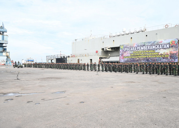 450 Prajurit Diberangkatkan dari Pelindo Regional 2 Palembang untuk Amankan Perbatasan RI–PNG