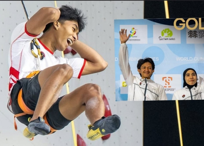 TOPS. Indonesia Raih 2 Emas di World Climbing Series Guiyang 2026, Rajiah dan Robby Naik Podium Tertinggi