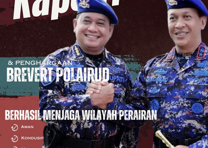 Bupati Banyuasin H Askolani SH MH Terima Penghargaan PIN Emas dan Brevet Polairud dari Kapolri