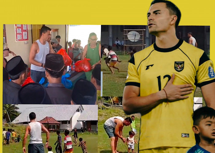 Emil Audero Terpantau Main Sepakbola Bareng Anak Yatim Pakai Bola Plastik di Lombok Tengah 