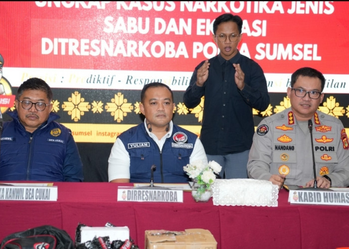 Polda Sumsel - Bea Cukai Sita 11.443 Ekstasi dan 1,3 Kg Sabu, Jaringan Narkoba Tambang Terbongkar