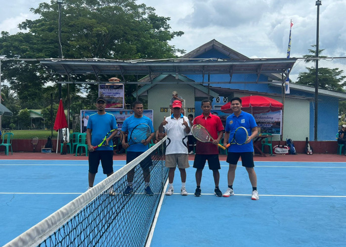 Lapas Kayuagung Kirim Peserta Ikuti Turnamen Tenis Lapangan BRI Kartika Cup 2022