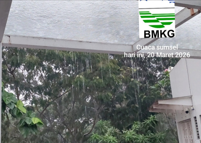 Ini Prakiraan Cuaca Sumsel 20 Maret 2026: Hujan Ringan Dominasi 17 Wilayah