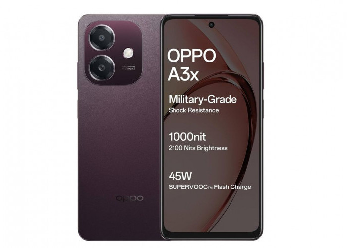 Harga OPPO A3x Maret 2025, Pilihan HP Baru Satu Jutaan dengan Spesifikasi Menggoda