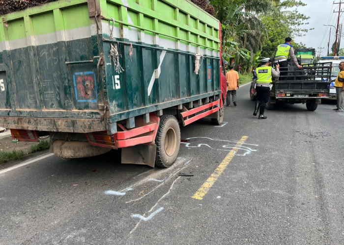 Ditabrak Truk di Jalintim Desa Muara Baru OKI, Pengendara Motor Tewas di Tempat