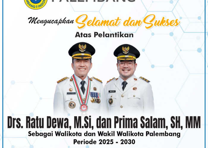 PT Pusri Palembang Mengucapkan Selamat atas Pelantikan Ratu Dewa dan Prima Salam