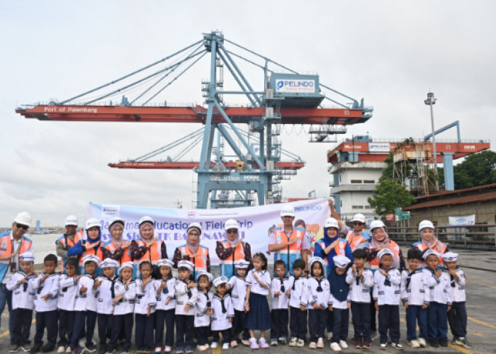 TK Barunawati I Palembang Lakukan Kunjungan Edukasi ke Pelabuhan Boom Baru Palembang 