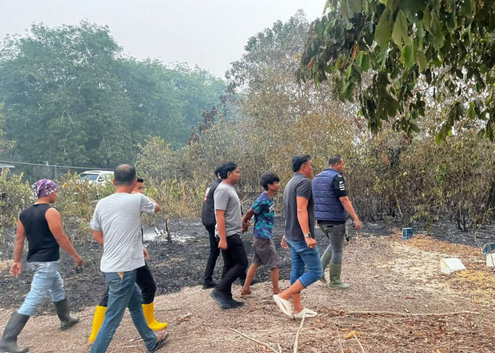 Kedapatan Sedang Bakar Lahan Kebun di Ulak Segelung, Pria 20 Tahun Diamankan Polres Ogan Ilir