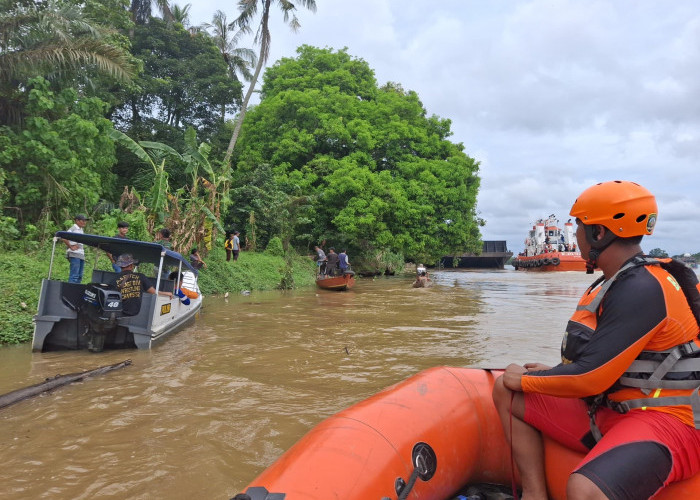  Perahu Getek Oleng, 2 Pria Lansia di Muba Hilang Tenggelam, Tim SAR Lakukan Pencarian