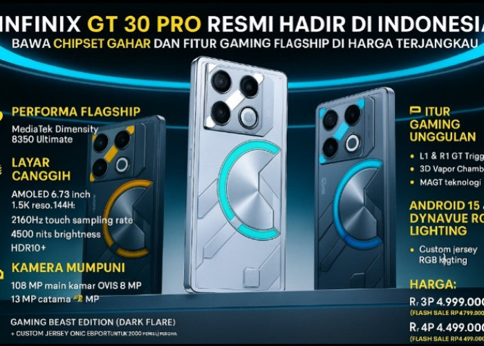 Infinix GT30 Pro, Bawa Chipset Gahar dan Fitur Gaming Kelas Flagship Harga Terjangkau