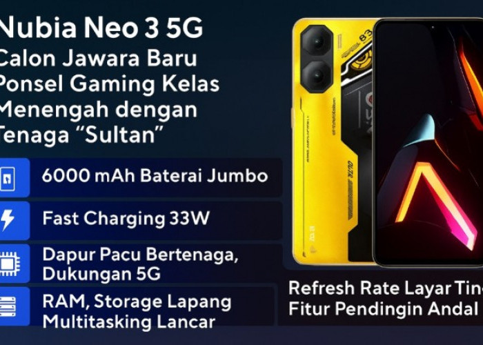 Nubia Neo 3 5G, Calon Jawara Baru Ponsel Gaming Kelas Menengah Performa Sultan