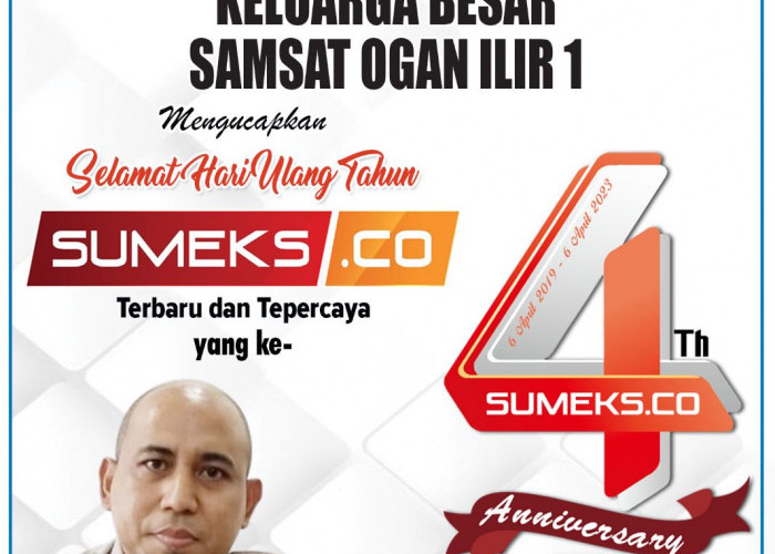 Samsat Ogan Ilir 1 Mengucapkan Selamat Ulang Tahun SUMEKS.CO ke-4 Tahun