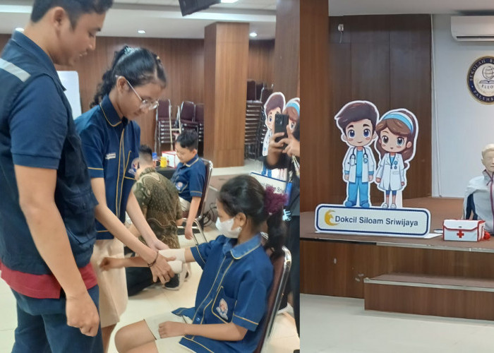 RS Siloam Sriwijaya Gelar Student Club dengan Program Dokter Cilik ke Sekolah Bethesda Palembang
