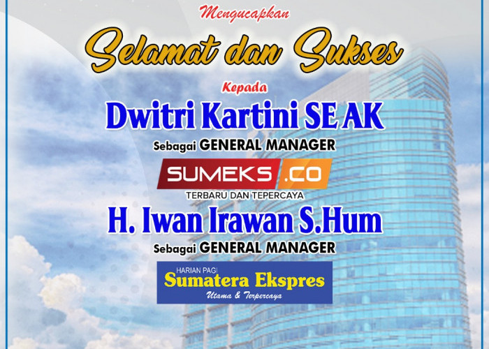 Bank Sumsel Babel Mengucapkan Selamat dan Sukses Kepada H. Iwan Irawan dan Dwitri Kartini
