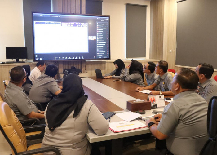 Kanwil Kemenkum Sumsel Ikuti Rapat Anev, Siapkan Strategi Tingkatkan Kinerja Organisasi