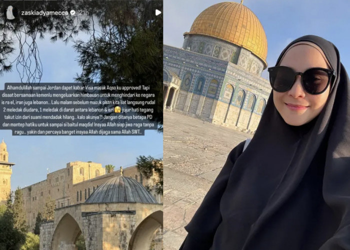 Zaskia Adya Mecca Ungkap Kesaksiannya Lihat 2 Rudal Meledak di Udara Saat Berada di Palestina