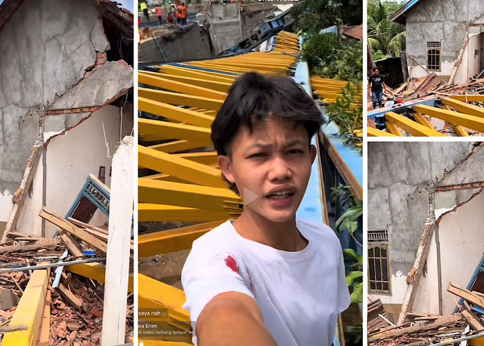 Rumahnya Hancur Ditimpa Crane Girder Proyek Flyover Bantaian, Pemuda Ini Minta Tolong Prabowo 
