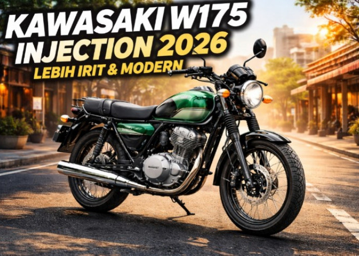 Kawasaki W175 Injection 2026 Resmi Mengaspal, Motor Retro Klasik Kini Lebih Irit dan Modern