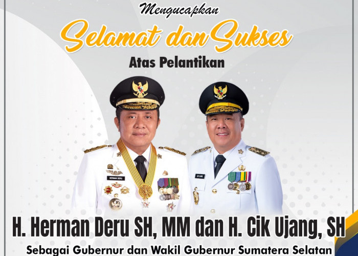 PT Pusri Palembang Mengucapkan Selamat atas Pelantikan Herman Deru dan Cik Ujang