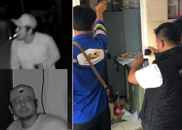 Maling Satroni Kantor PT Asia Jaya Timbangan (AJT), Motor Raib dan Ruangan Diacak-acak, Pelaku Terekam CCTV