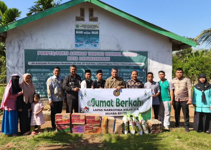Lapas Narkotika Kelas IIA Muara Beliti Salurkan Bantuan Sosial ke Panti Asuhan Tahfidz di Lubuk Linggau