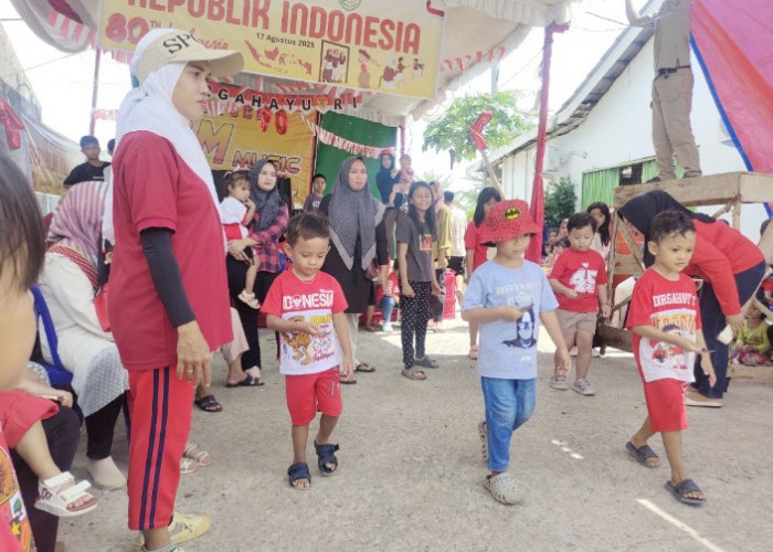 Keseruan Anak-Anak Ikuti Lomba HUT RI ke-80 di Perumahan Dreamland 2 Banyuasin
