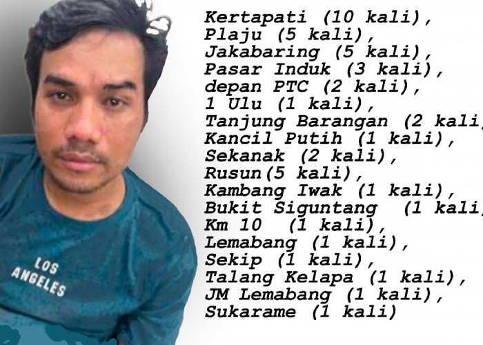 Akhir Perjalanan Raja Curanmor Asal Tanjung Raja, Rekor 44 Sepeda Motor di Palembang 