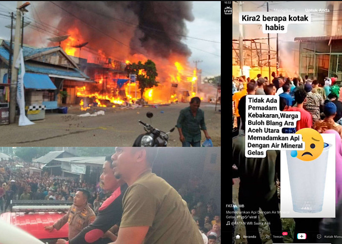 Cara Unik Padamkan Api Kebakaran Dilempar Ramai-ramai Pakai Air Mineral Gelas, Netizen Tanya Berapa Dus Habis?