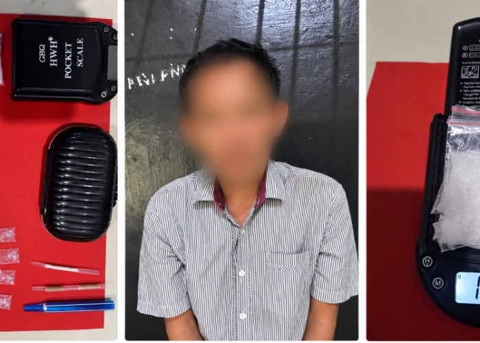 Digerebek Tengah Malam, Pengedar Sabu di OKU Selatan Tak Berkutik, 14 Paket Disita