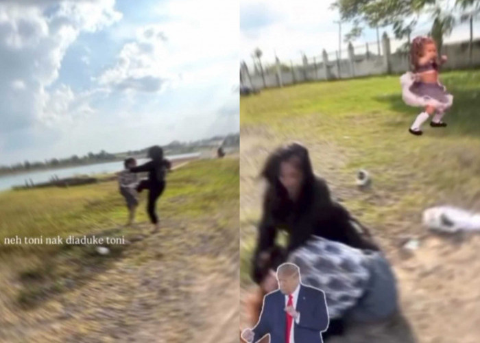 Viral di Medsos! 2 Remaja Putri Terlibat Perundungan, Diduga Terjadi di Tanjung Senai Ogan Ilir