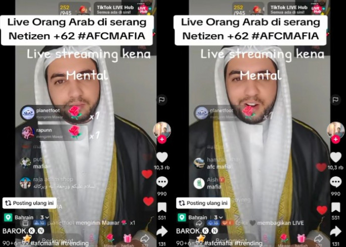 The Power of Netizen Indonesia, Serbu Live Streaming Orang Arab Spam Komentar 'Mafia'