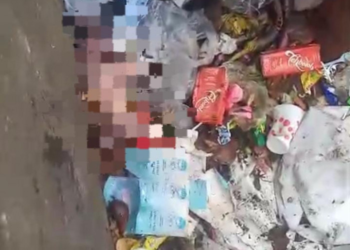 Warga di Kertapati Palembang Digegerkan Penemuan Bayi Laki-laki Baru Lahir Dibuang di Bak Sampah 