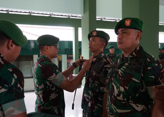 Kenaikan Pangkat Prajurit Kodim 0402/OKI-OI, Dandim Tekankan Profesionalisme dan Dedikasi