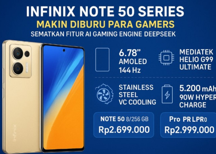 Infinix Note 50 Series Jadi Primadona Baru di Kelas Rp2 Jutaan, Perpaduan Desain Modern Performa Tangguh