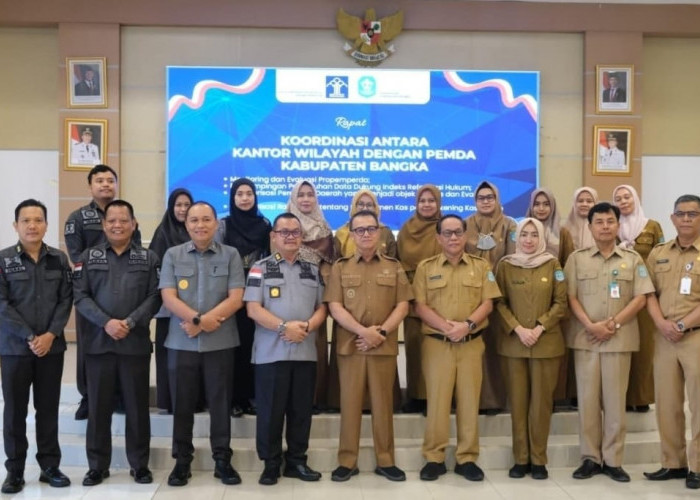 Kemenkum Babel dan Pemkab Bangka Perkuat Harmonisasi Ranperda dan Indeks Reformasi Hukum