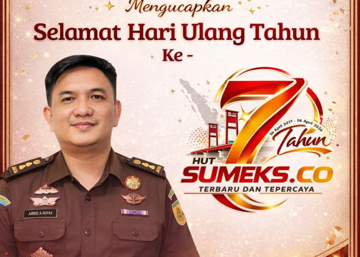 Kasi Dal Ops Kejati Sumsel: Selamat Ulang Tahun Ke-7 SUMEKS.CO Tahun 2026
