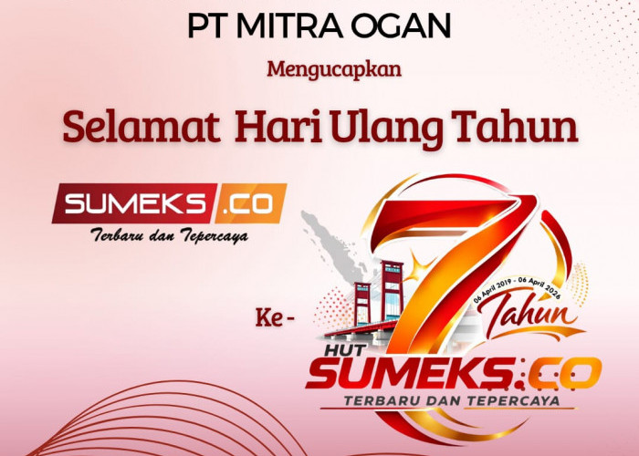 PT MITRA OGAN Mengucapkan Selamat Hari Ulang Tahun ke-7 SUMEKS.CO Tahum 2026