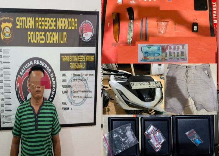 Satres Narkoba Polres Ogan Ilir Amankan Pengedar Sabu dan Ekstasi di Pemulutan, Sejumlah BB Disita