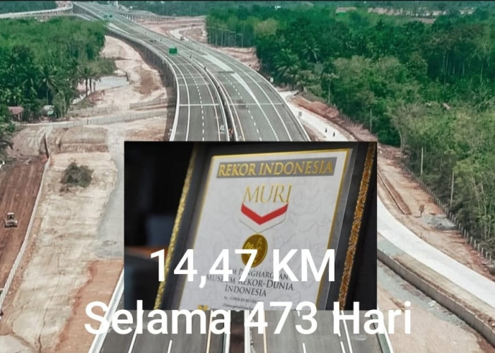 SEJARAH BARU, Tol Bayung Lencir - Tempino 15,47 Km Masuk MURI, Lebih Cepat Selesai dalam 127 Hari 