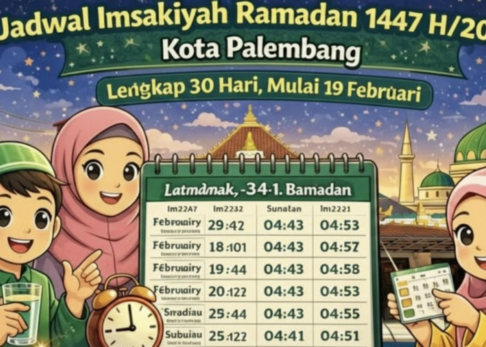Jadwal Imsak di Palembang Ramadan 2026 Selama Sebulan: Lengkap dengan Link Unduh Resmi