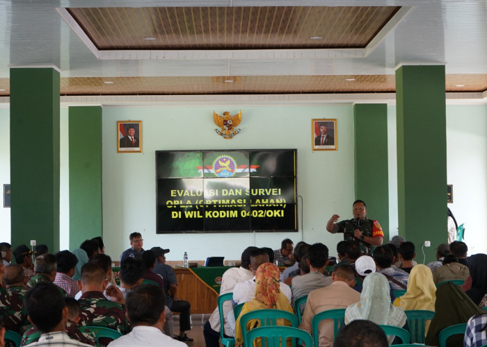 Kodim 0402/OKI Gelar Rapat Evaluasi dan Survei Petakan Strategi Program Opla 2025