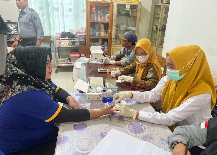 Cegah Penyakit Menular, Lapas Tanjung Raja Ogan Ilir Lakukan Pemeriksaan HIV kepada Warga Binaan