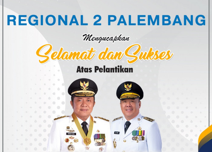 PT Pelindo Regional 2 Palembang Mengucapkan Selamat atas Pelantikan Herman Deru dan Cik Ujang