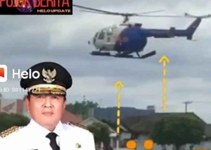 Wuih Gaya! Gubernur Lampung Naik Helikopter Cek Lokasi Kunjungan Jokowi, Takut Sepatu Mahalnya Kotor Ya Pak?