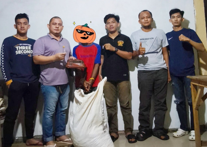 Curi Brondolan Sawit, Eh Ternyata Simpan Sabu dalam Tas Pinggang, Seorang Pria Diamankan Polsek Muara Kuang