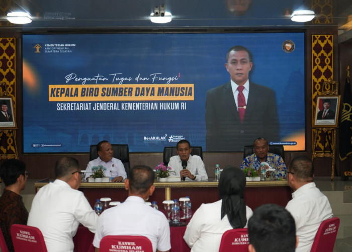 Perkuat Pelaksanaan Tusi, Karo SDM dan Irwil IV Berikan Penguatan kepada Pegawai Kemenkum Sumsel
