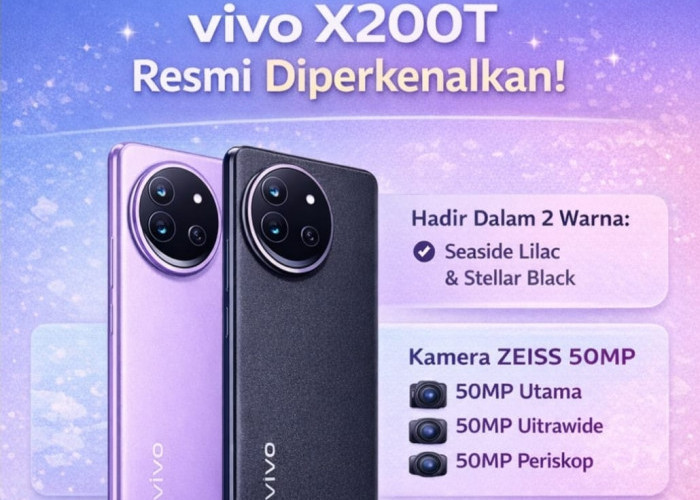 Ini 3 Daya Tarik vivo X200T: Kamera ZEISS 50MP, Baterai 6.200 mAh dan Performa Dimensity 9400+