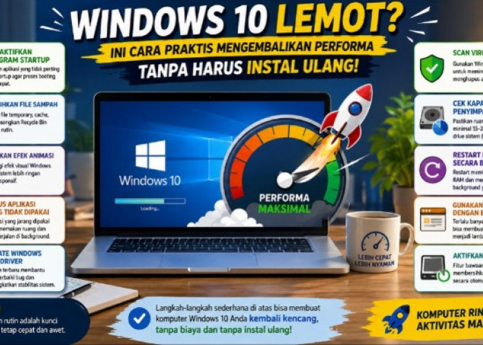 Windows 10 Lemot? Ini Cara Praktis Mengembalikan Performa Komputer Tanpa Harus Instal Ulang