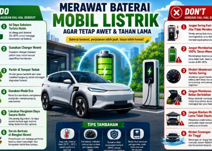 Do and Don’t Merawat Baterai Mobil Listrik Agar Tetap Awet dan Tahan Lama