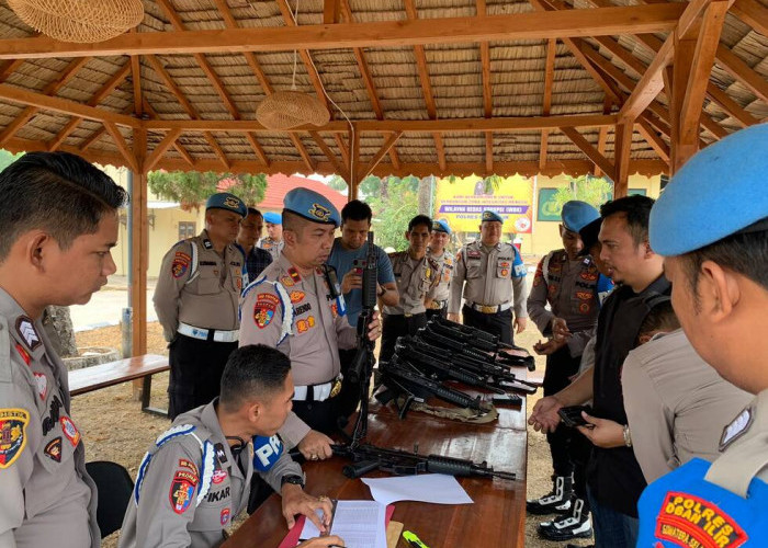 Pastikan Penggunaan Sesuai Prosedur, Bidpropam Polda Sumsel Lakukan Penertiban Senpi di Polres Ogan Ilir